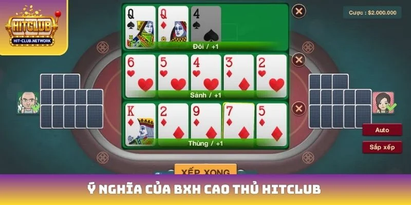 Ý nghĩa của BXH cao thủ Hitclub