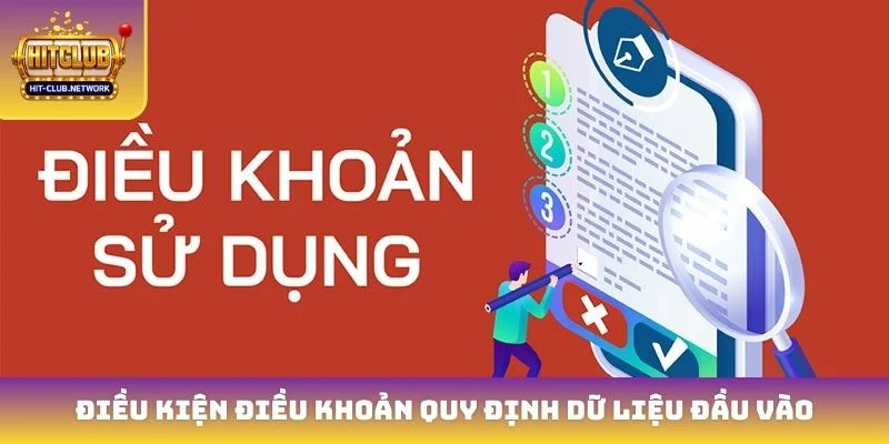 Điều kiện điều khoản quy định dữ liệu đầu vào