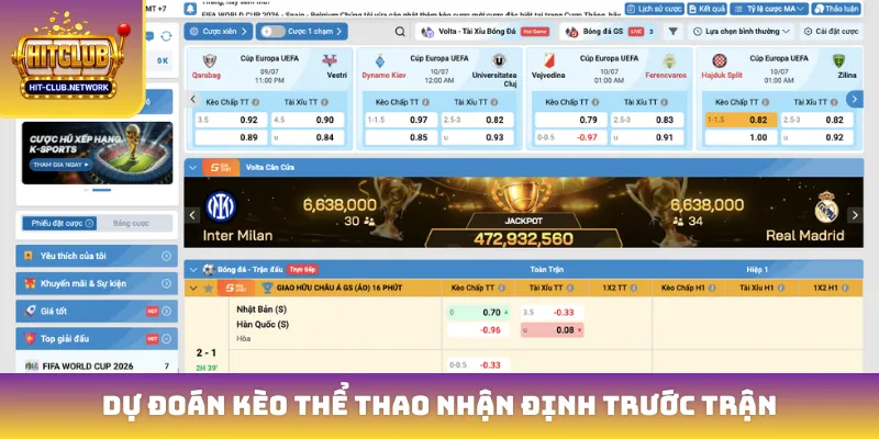 Dự đoán kèo thể thao nhận định trước trận