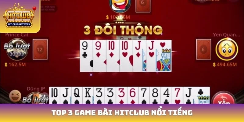 TOP 3 game bài Hitclub nổi tiếng
