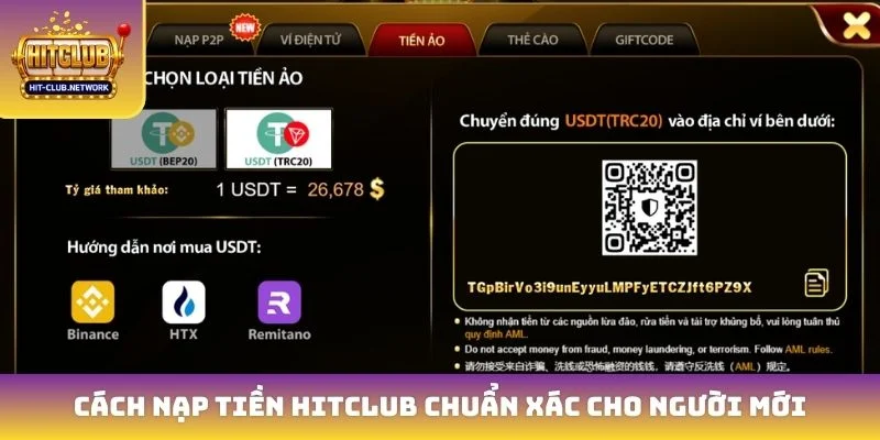 Cách nạp tiền Hitclub chuẩn xác cho người mới