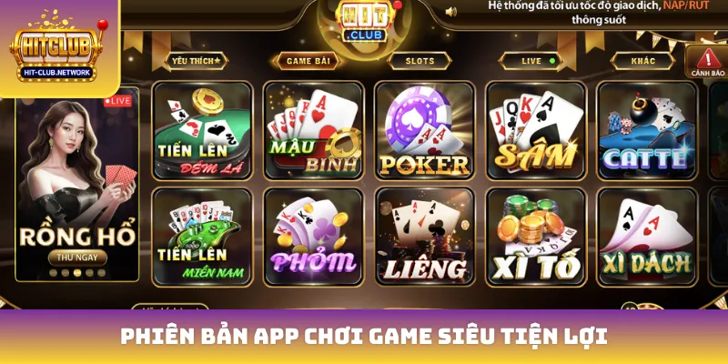 Phiên bản app chơi game siêu tiện lợi